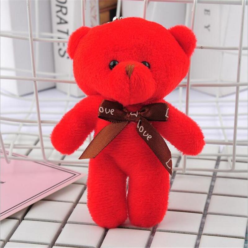 11cm Bear Plush Toys Mini  Soft Stuffed Teddy Bear Dolls Toy Small Gift for Party Wedding Keychain Bag Pendant Teddy Doll