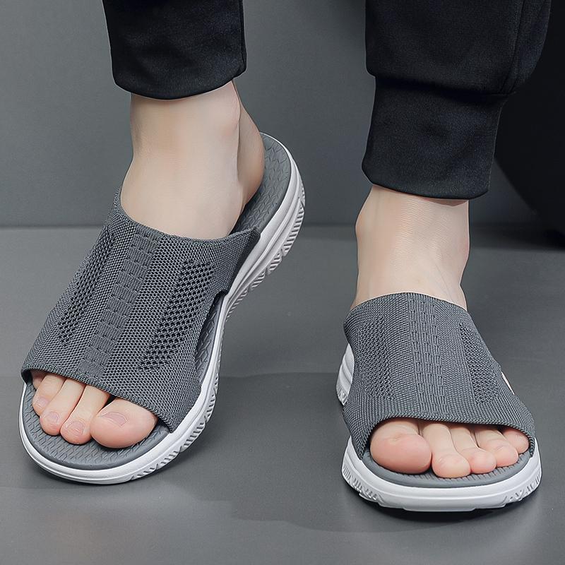 Fashion Top Quality Men Slippers Breathable Couples Outdoor Indoor Sandals Concise Comfy Slides Casual Shoes Non-slip Home Bedroom Flats