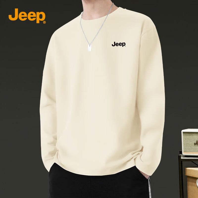 JEEP Men's Pure Cotton Long Sleeve T-Shirt