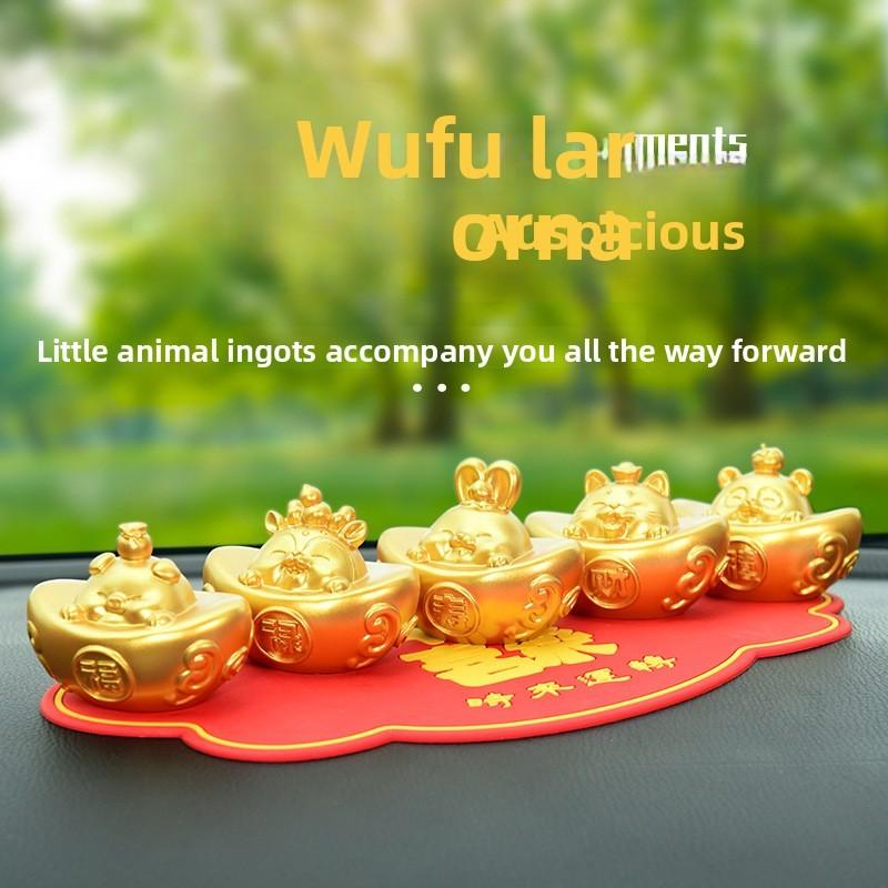 Five Blessings Auspicious Charm Resin Figurine Home Decor Gift For Celebrations And Weddings