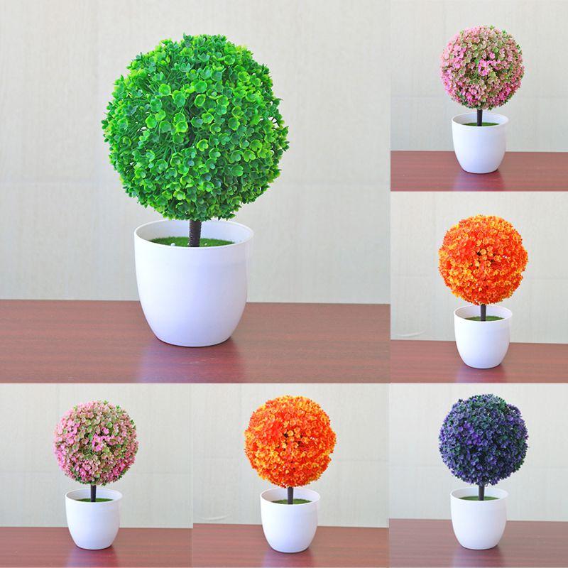 Beautiful Decorative Artificial Ball Plant Tree In Pot For Weddings And Parties