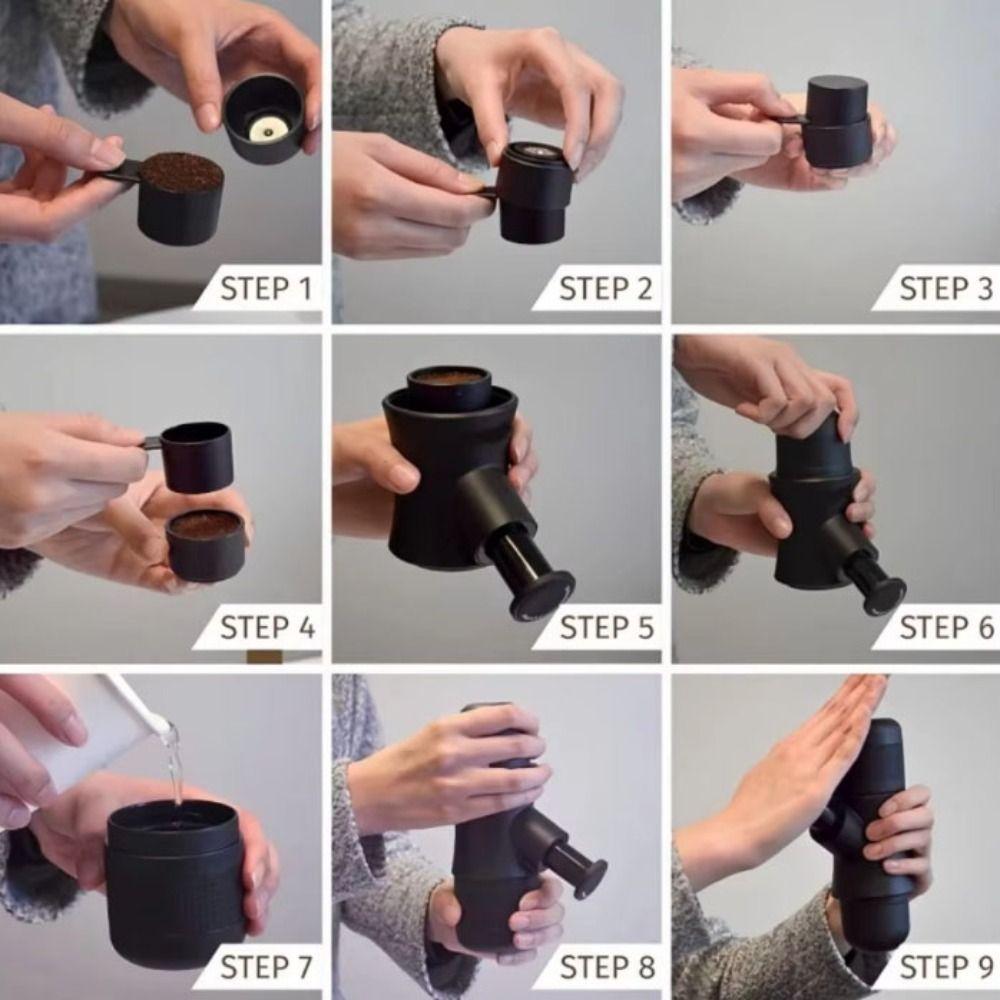 Hand Press Hand Press Coffee Machine Black Espresso Machine Mini Coffee Maker  Office