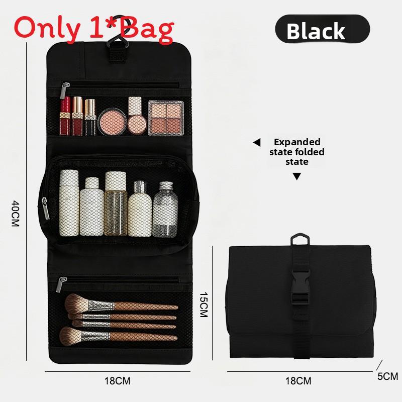 Travel Organizer Bag With Waterproof Layered Compartments For Cosmetics And Toiletries