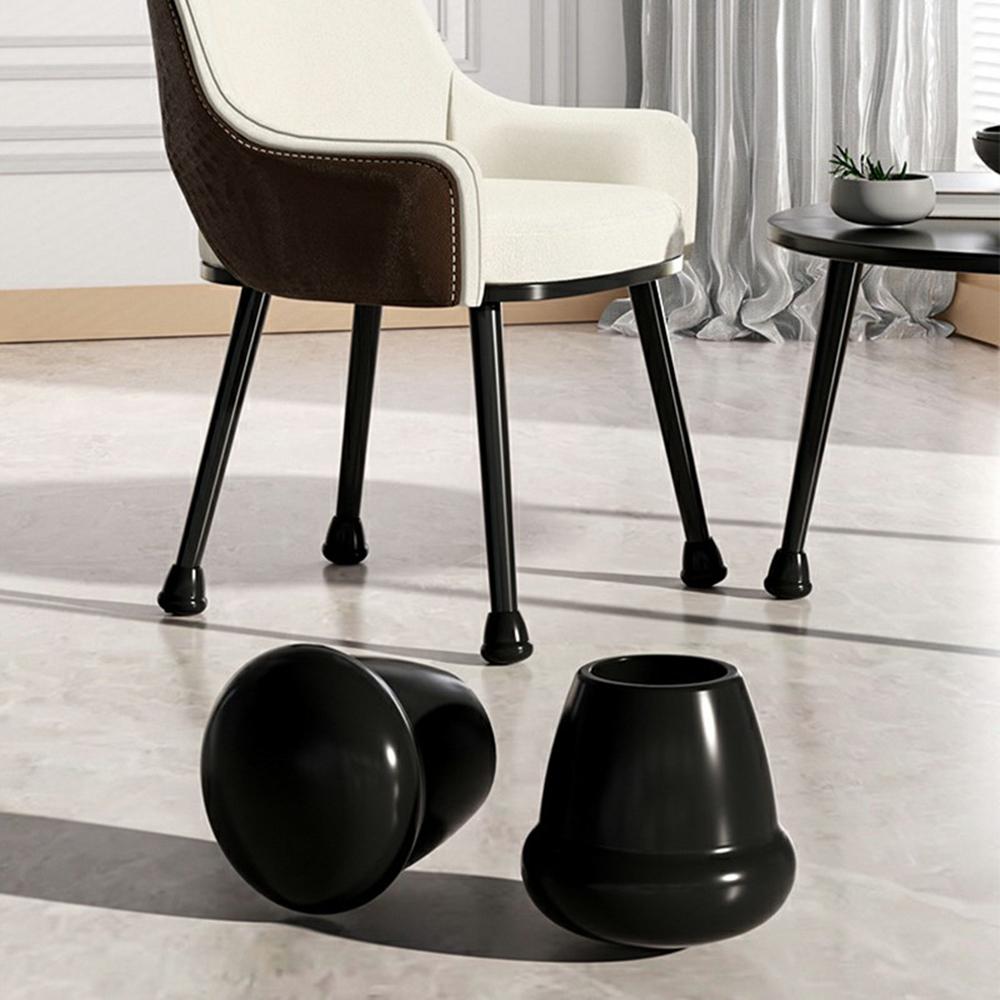 4Pcs Size L Chair Leg Covers Anti Scratch Floor Protectors Non Slip Silicone Furniture Feet Pads for 22-25mm Diameter