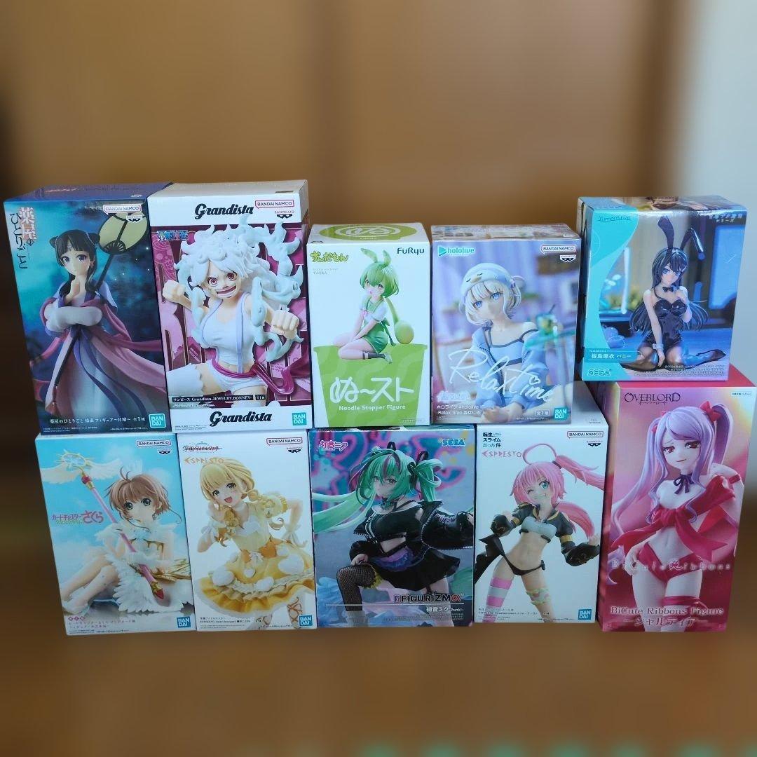 Used Beautiful girl prize figures bulk sale 10 pieces