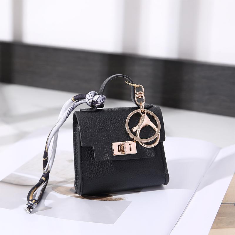 

Light Luxury High-end Coin Purses Fashionable Exquisite Bag Accessories New Silk Scarf Bracelet Portable Mini Keychain Pendants чорний
