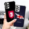 Georgia Passport Flag Plating Phone Case For Samsung A17 A07 A37 A57 A16 A56 A15 A55 A14 A54 A13 A53 A26 A36 A25 A35 A24 A34 A23
