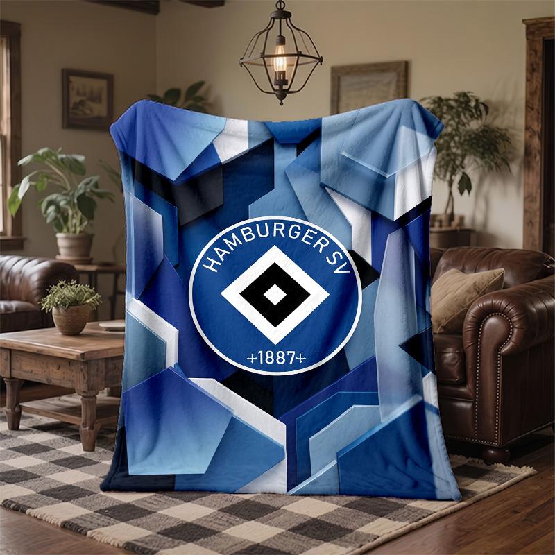 Hamburger SV Football Print Flannel Blanket Soft Warm Sofa Bed Throw Blanket For Home Office Bedroom