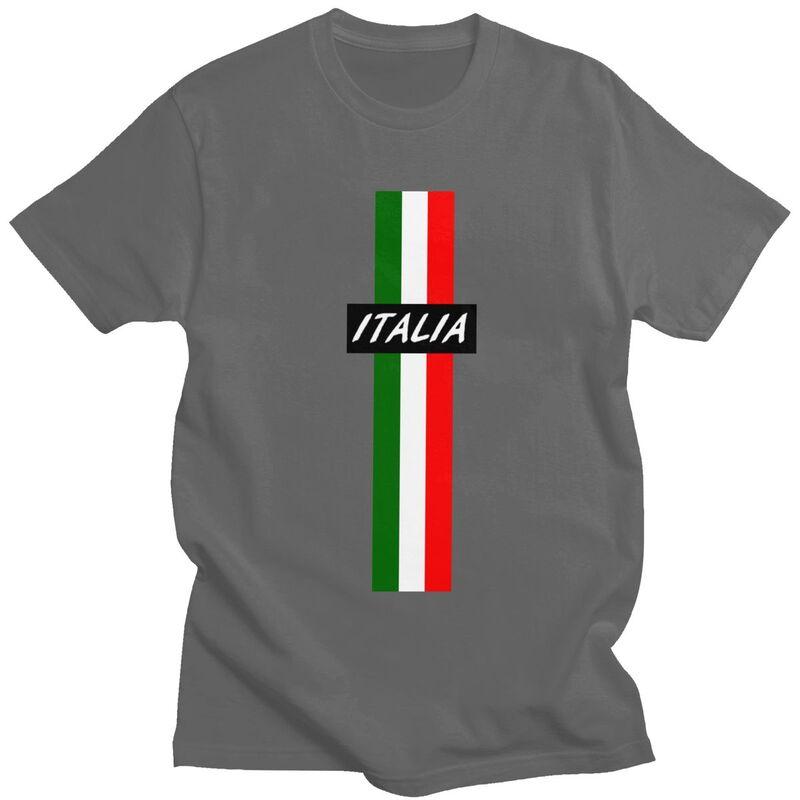 Custom Italy Flag T Shirts Men 100 Cotton Tee Tops Italian Proud Tshirt Short Sleeve Casual Tshirt Clothing