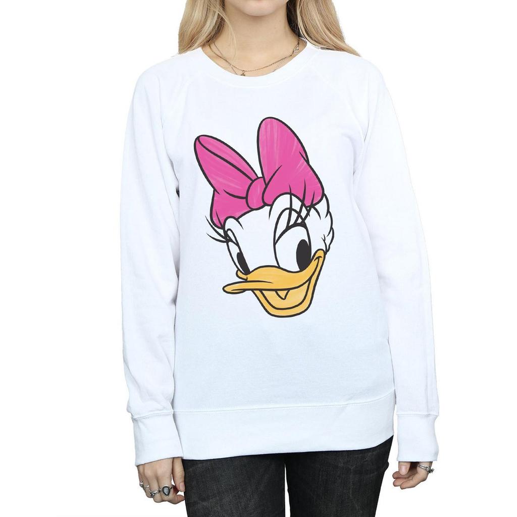 Disney Womens/Ladies Daisy Duck Head Painted Sweatshirt