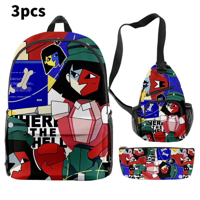 Dream Ena Bbq Children School Bag Set Pencil Case Durable Material Student Young
