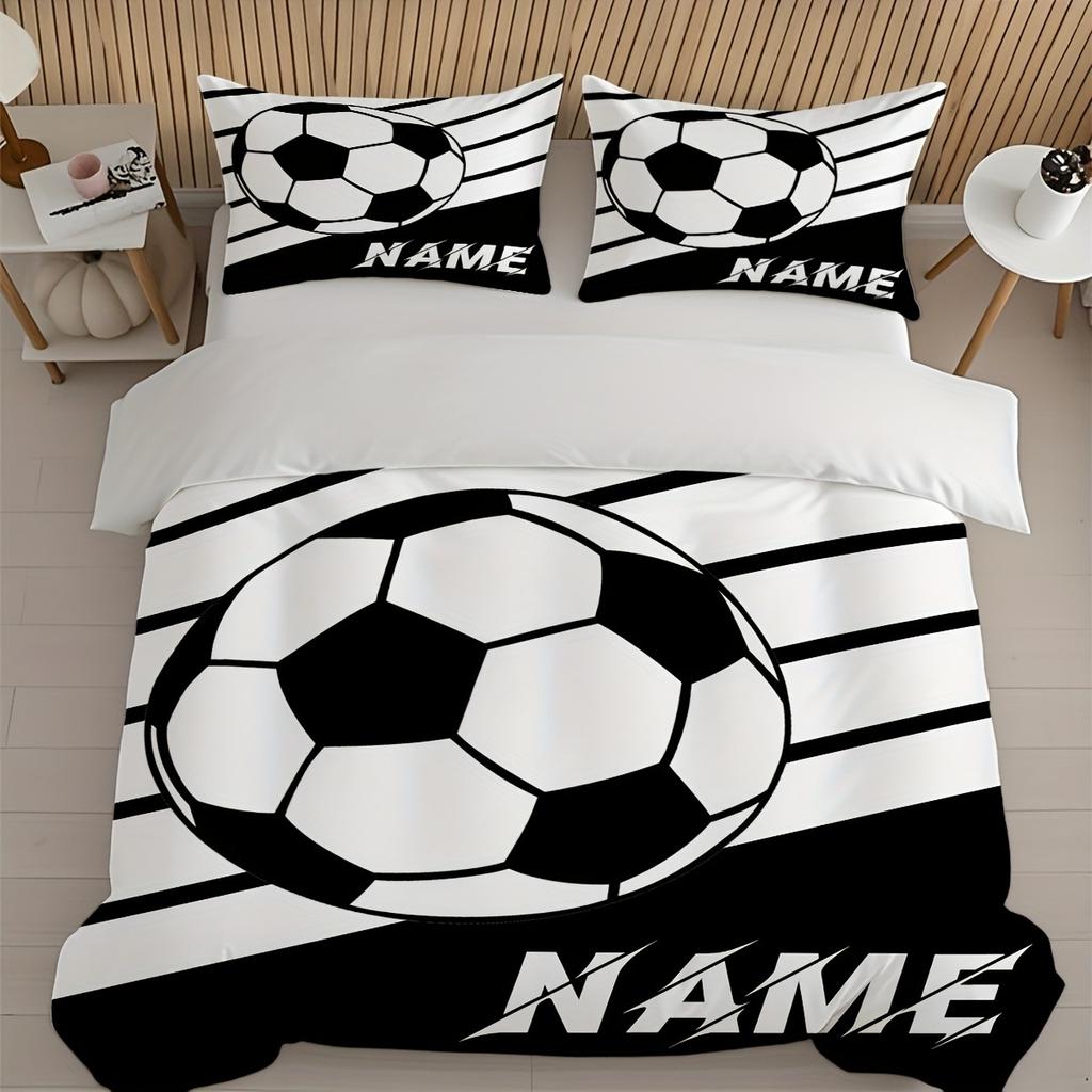 Christmas,Customization Football Duvet Cover Set Bedding Universal,  Cute Printed Cartoon Quilt Cover Comforter Sets Home