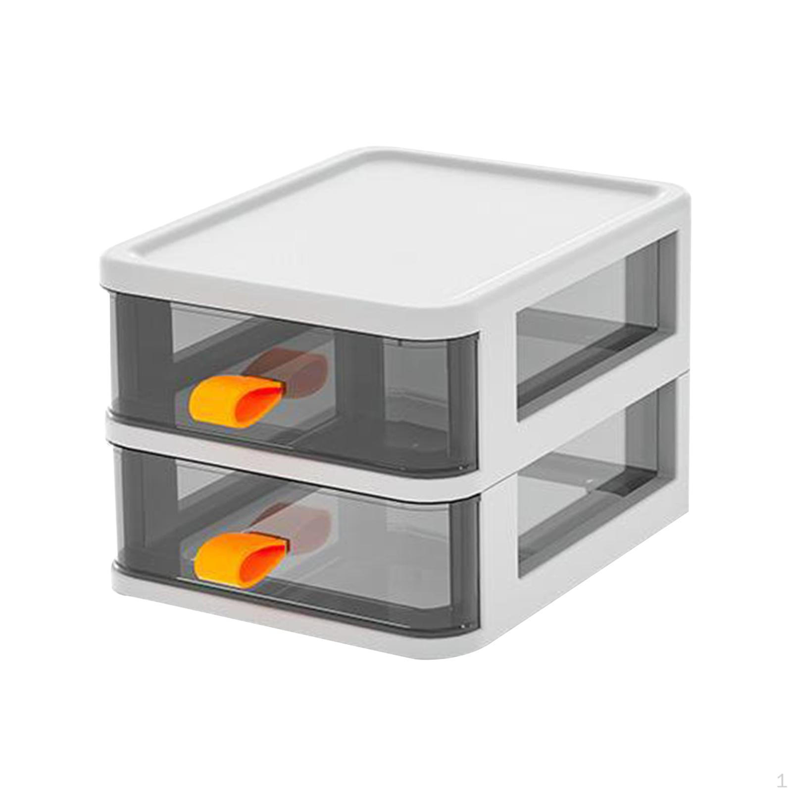 

Компактное решение для хранения на столе для организации дома и офиса 2 layer white