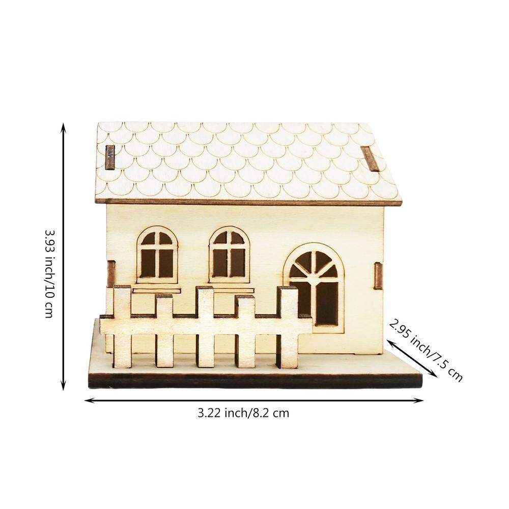 Festival Led Light Village House Wooden House Christmas Tree Decorations For Home Decoration Wooden House Gift Window Decoration