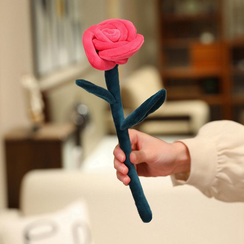 Plush Rose Flower Toy - Home Decor Ornament for Kids and Girls - Perfect Valentine's Day Gift