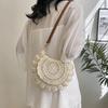 Summer Trendy Weaving Exquisite Handbag Fashionable and Simple Knitted Saddle Bag for Women Beach Vacation