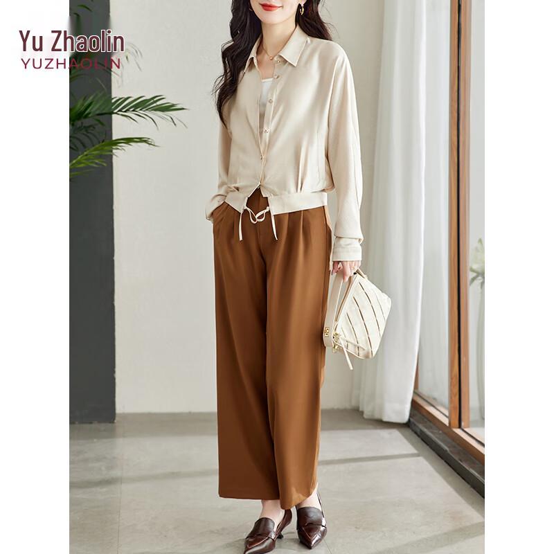 YUZHAOLIN Women's Textured Satin Oversized Short Jacket