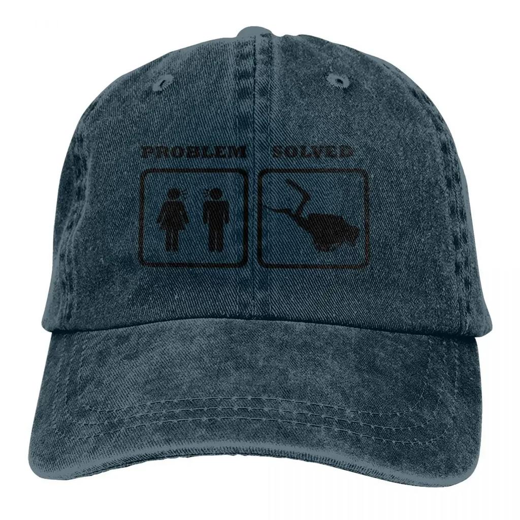 Pure Color Cowboy Hats PROBLEM SOLVED WIFE SHOUTING AT DIVER Hat Sun Visor Baseball Caps Dive Scuba Diving Trucker Dad Hat