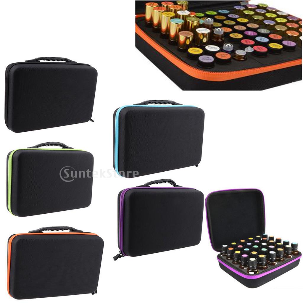 60 Bottles Essential Oil Carrying Case Portable Makeup Bag Storage Container