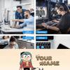 Custom Name,Hilda Mouse Pad, Large Gaming Desk Mat, Non-slip XXL Mousepad for Laptop & Tablet, Mini PC Playmat with Stitched Edges