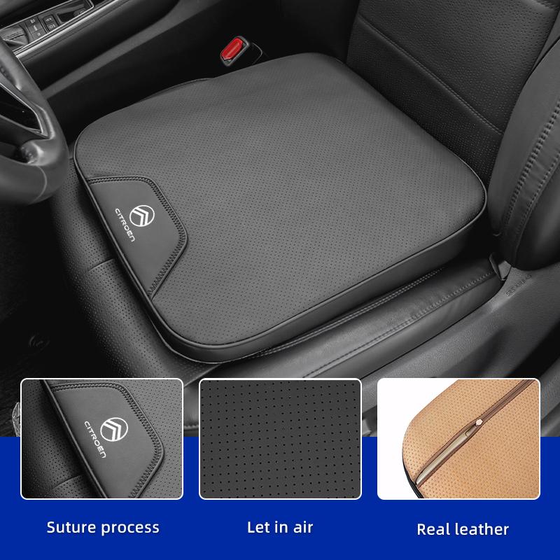 Seat Cushion Breathable Perforated Leather For Citroen C4 C3 C5 C1 C2 Berlingo Celysee Cactus Picasso Aircross Saxo Grand