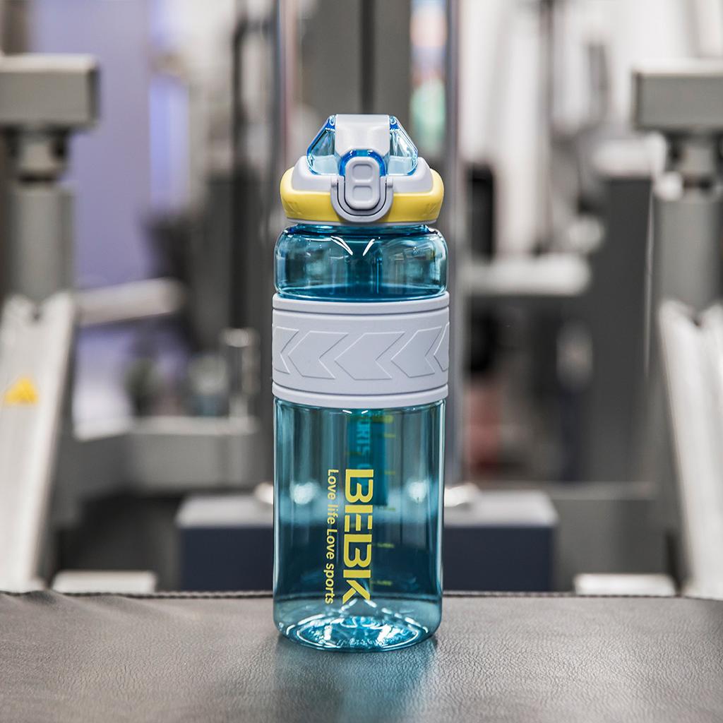 Outdoor Anti-Fall Herren und Damen Gerade Trinkflasche Studenten Tragen Plastikbecher Fitness Tragbecher
