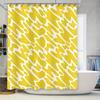 Vibrant Yellow White Bathtub Shower Curtain With Modern Print Pattern For Bathroom Decor Washable Waterproof Fabric Home Decorat