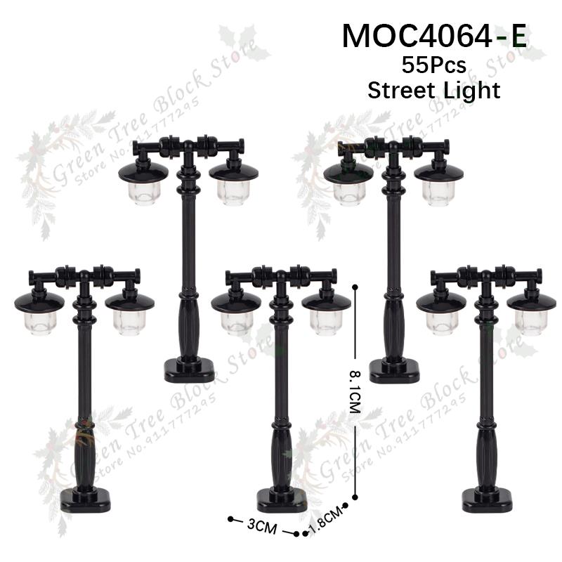 Modele Semafor Seria Oraș MOC Blocuri de Construcție DIY Asamblare Lampă Stradală Bancă Accesorii Cărămizi Jucării Educative Pentru Copii