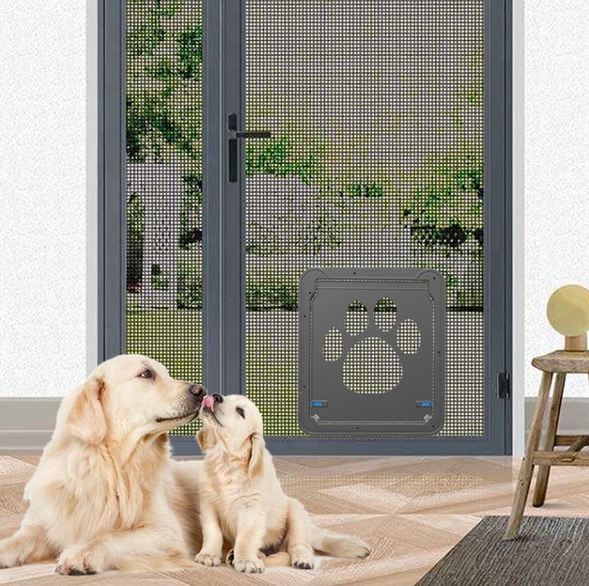 Paw Print Small Pet Screen Door - Anti-Bite for Cats and Dogs