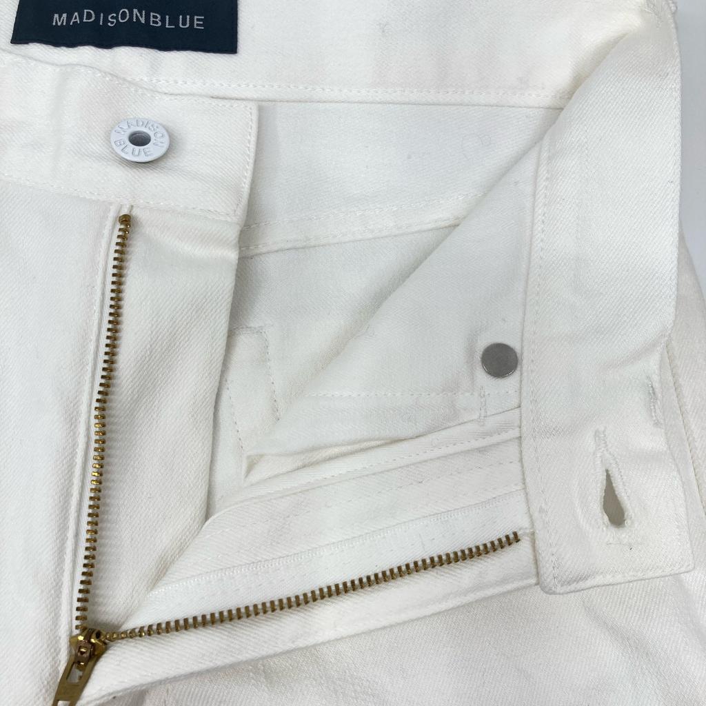 MADISON BLUE White MB999-3001 Denim Pants Bottoms OO whiteUsed
