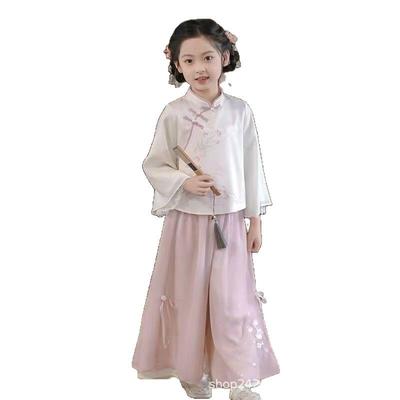 Dětské Hanfu na jaro 2025: Tang oblek v republikovém stylu s dlouhými rukávy