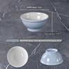 Melamine Noodle Restaurant Bowl - High-Footed, Imitation Porcelain for Wonton, Soup, Beef Rice Noodles, Mala Tang