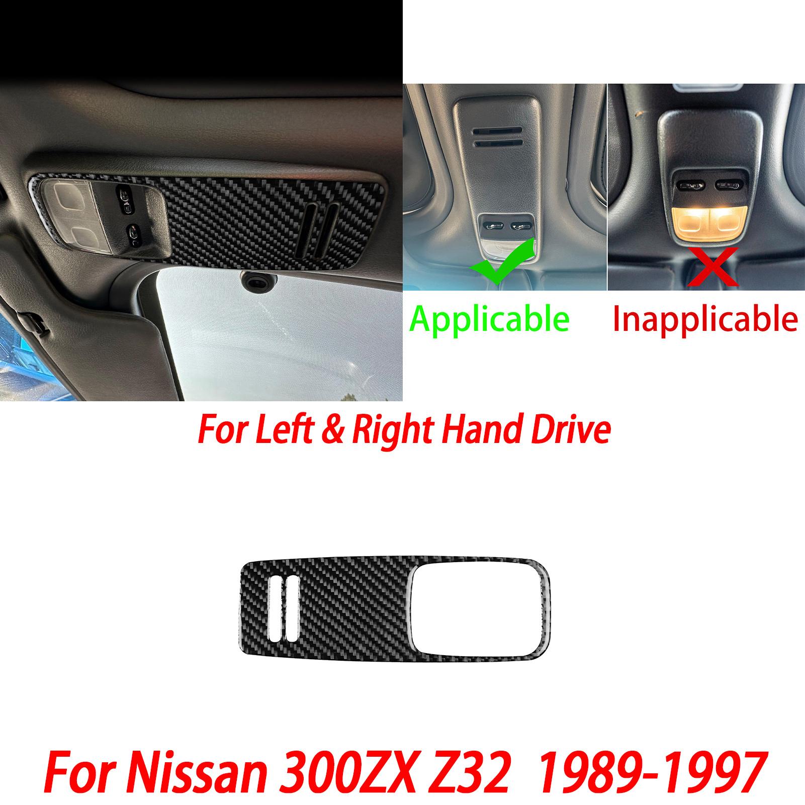Carbon Fiber Car Accessories Door Handle Panel Glove Box Cover Speedometer Trim Sticker For Nissan Fairlady 300zx Z32 1989-1997 Black Carbon