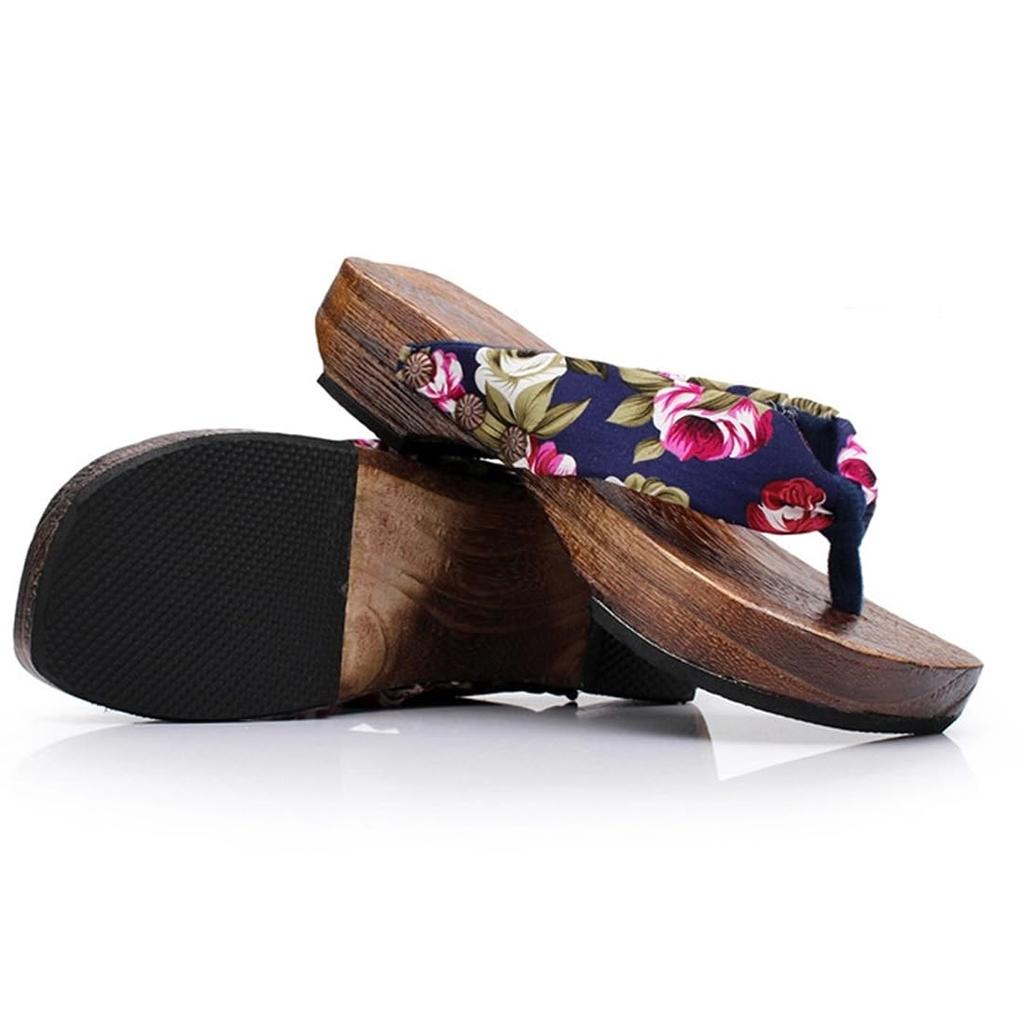 Geta Paulownia Thong Japanese Thick for Japanese Summer Bon Entrance Thong Fireworks Hot 24cm [XGOPTS] Women's Sandals, Wood, Sandals, Style, Sole,