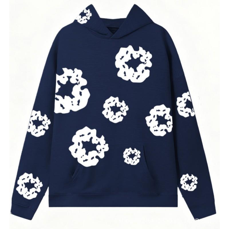 Set Felpa Streetwear Donna Stampa Kapok Vestibilità Larga Manica Lunga Outfit Casual