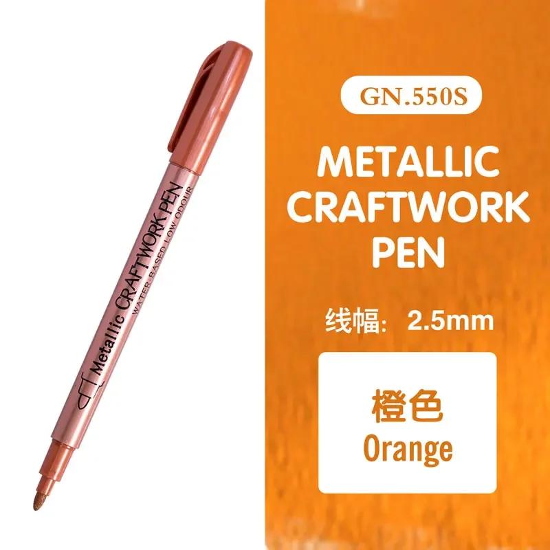 Double Tip Metallic Gold Silver Marker Pen Permanent Art Marker Crafts DIY Painting Pens Card Making Stationery Art Supplies