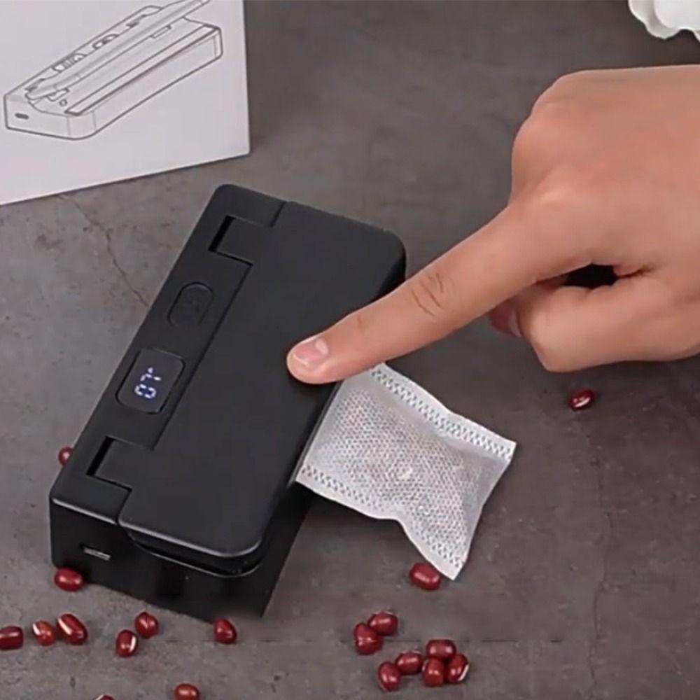 

2 in1 Heat Sealing Machine Portable Electric Food Sealer Mini Bag Heat Sealer Kitchen білий