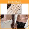 Tigerauge Anhänger Halskette für Damen mit zweilagigem Design und Kupfermaterial für Herbst Winter Mode