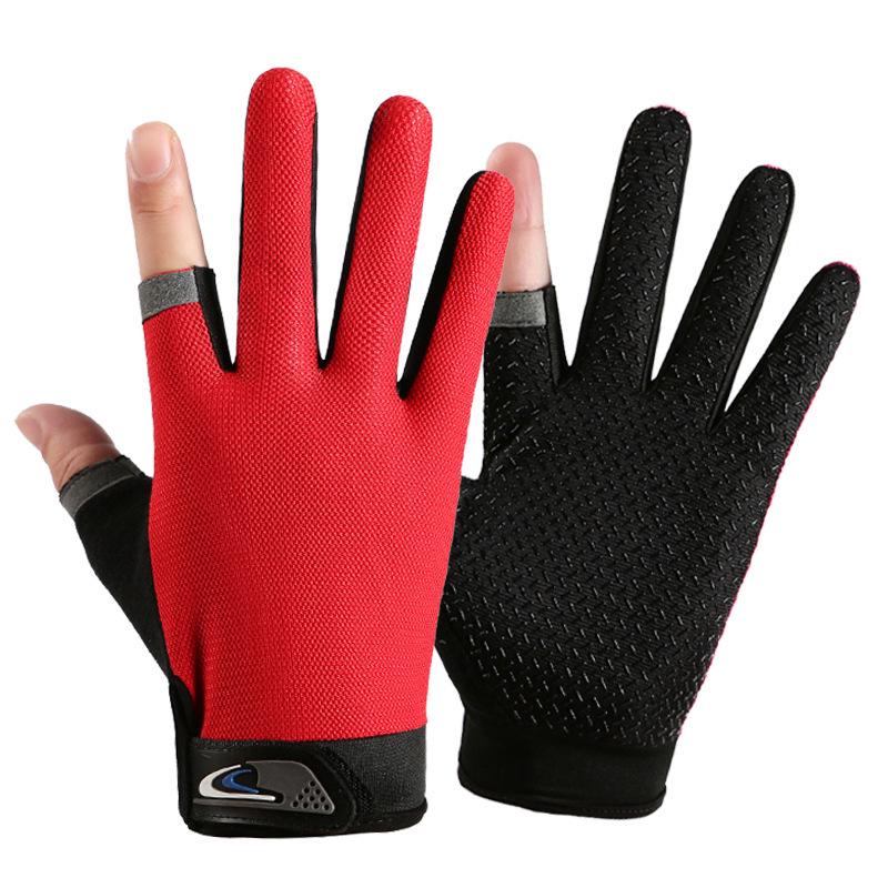 Unisex Breathable Anti-Slip Three-Fingerless Fishing & Cycling Gloves - Summer Sun Protection & Wear-Resistant