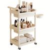 Versatile Spa & Salon Rolling Cart - Bubble Design, No-Battery Needed, Durable Plastic Storage Trolley for Beauty Equipment