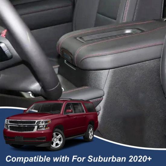 Center Armrest Box Switch Button Knob Cover For SuburbanYUKON +Carbon Fiber