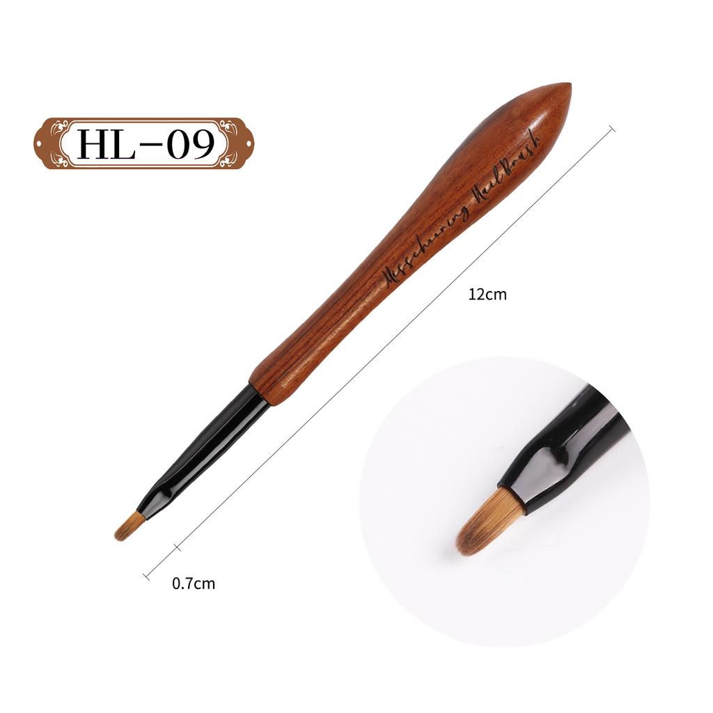 Japanese Manicure Pen Gourd Pen Walnut Sandalwood Rod Pull Line Painting Flower Hook Line Painting Gradual Change Smudge