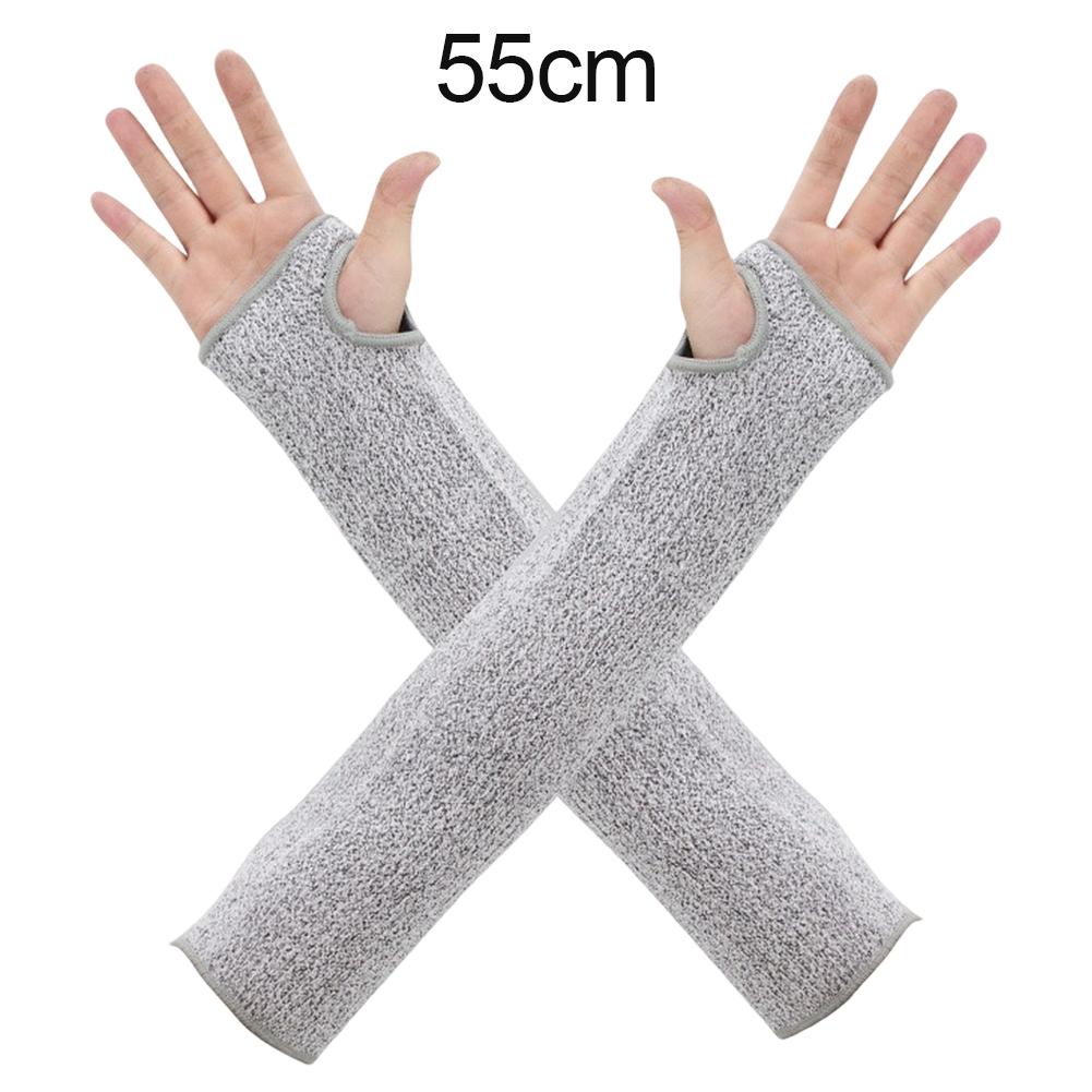 A Pair Of Cut-resistant Arm Sleeves With Thumb Holes, Safe For Gardening And Welding Work HPPE Sleeves
