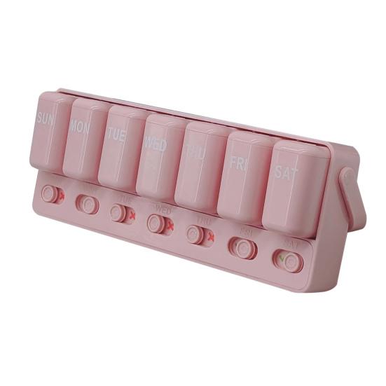Weekly Pill Organizer 7 Day Travel Pill Case Daily Medicine Box One Time A Day Medication Reminder Portable Pill Box for Fish Oil Supplements