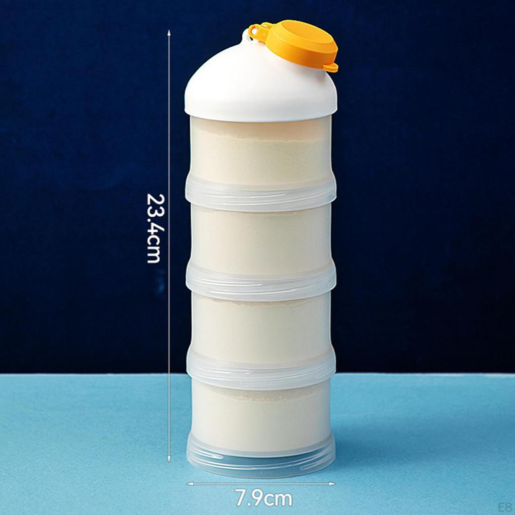 Protein Container Food Storage Clear Stackable Holder Dispenser for Pre Workout