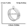 Thickness 10mm Innner Size 15-45mm Stainless Steel Locket Pendants For Jewelry Makings Supplies Round Glass Twist Screw Lockets