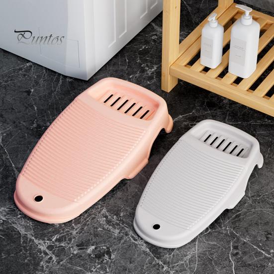 Household Hand Washing Board with Soap Sinks Drainage Holes Non-Slip Design Reinforced Bottom Portable Laundry Tool