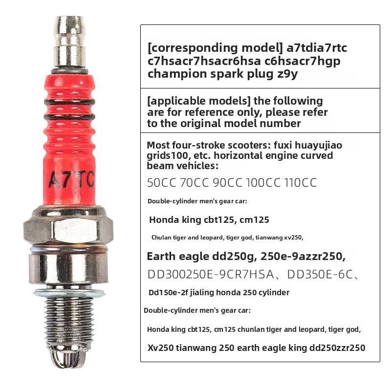 Three-stage spark plugs for scooters, A7TC/D8TC motorcycle models with 125 and 150 horsepower, 100cc universal ignition plugs
