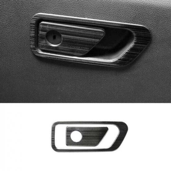 For Ford Explorer 20- Cover Trim Titanium Co-Pilot Storage Box Handle Black