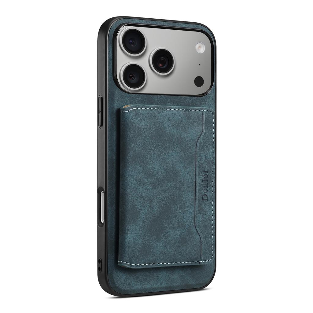 Denior applies to iPhone17Pro magnetic suction Apple 16 leather case insert card magsafe separation 15 mobile phone case 14
